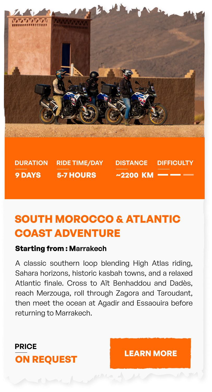 South Morocco & Atlantic Coast Adventure — 9 days — Moderate — Marrakech