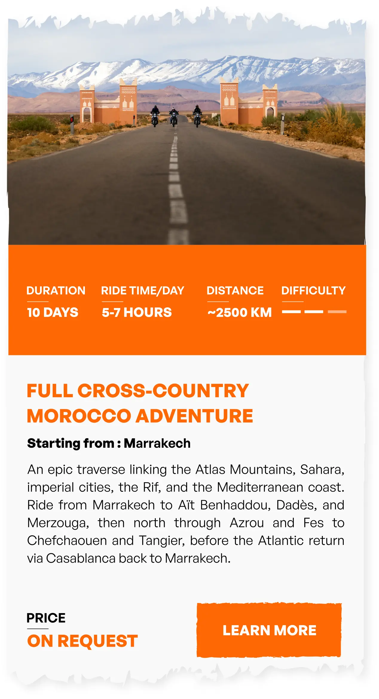 Full Cross-Country Morocco Adventure — 10 days — Moderate — Marrakech